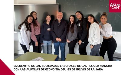 Encuentro de las Sociedades laborales de Castilla la Mancha con las Alumnas de Economía del IES de Belvis de la Jara