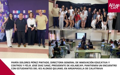 un encuentro con estudiantes del IES, Alonso Quijano, en Argamasilla de Calatrava